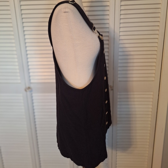 Harper heritage black corduroy overall mini dress small *D2 - Picture 6 of 9